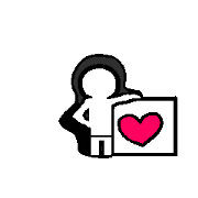 Stickers of people square