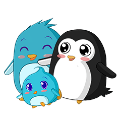 Piroo Cute Penguin and Family