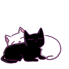 黑貓烏拉與白貓米胖的日常生活