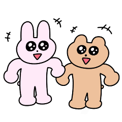 うさぎとくまのおめめキラキラスタンプ Line スタンプ Line Store