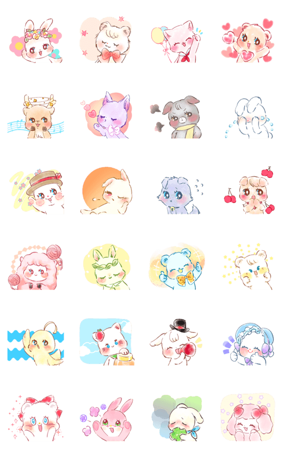 復古風の動物キャラクター 2 Lineクリエイターズスタンプ Stamplist 復古風の動物キャラクター 2 Lineクリエイターズスタンプ Stamplist