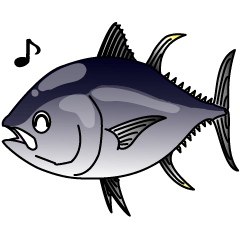 Blue fin tuna fish sticker