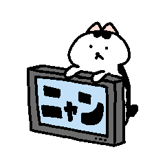 Sticker of chubby cat for Cat language.