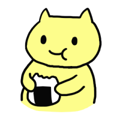 The sticker of "a chubby nyanko"