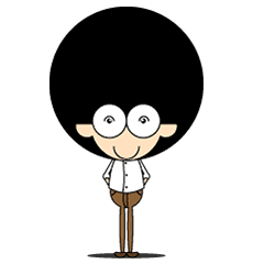 アフロヘアーのモーガン Line スタンプ Line Store アフロヘアーのモーガン Line スタンプ Line Store