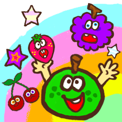 Happy Cartoon Fruits