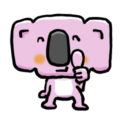 Square Pink Koala