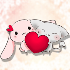 Pinky Rabbit & Soft Cat