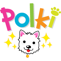 Polki happy dog