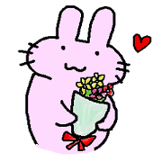 Sticker of the  pinkrabbit