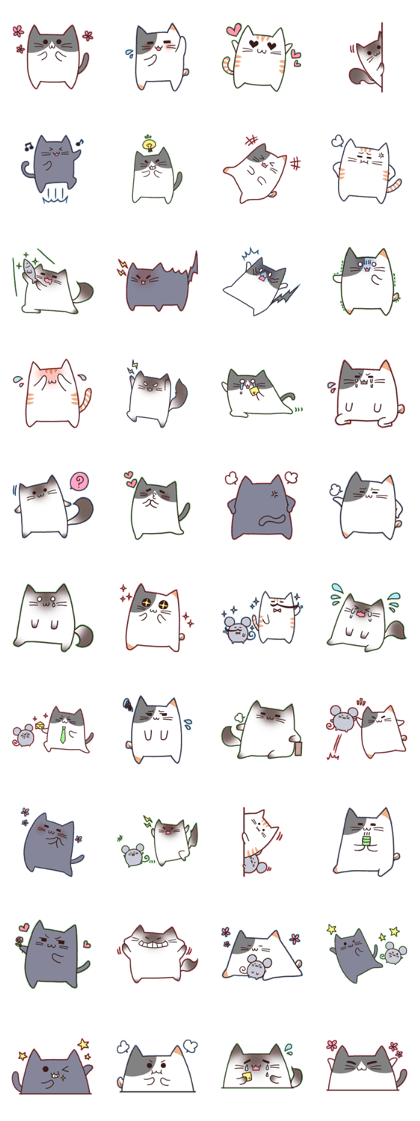 Cat's daily life sticker