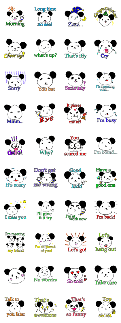 A panda's daily English