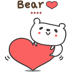 Cute and Love bear stickers for Thai