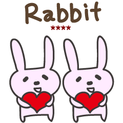 可愛和愛兔子貼紙 台湾 澳門 香港