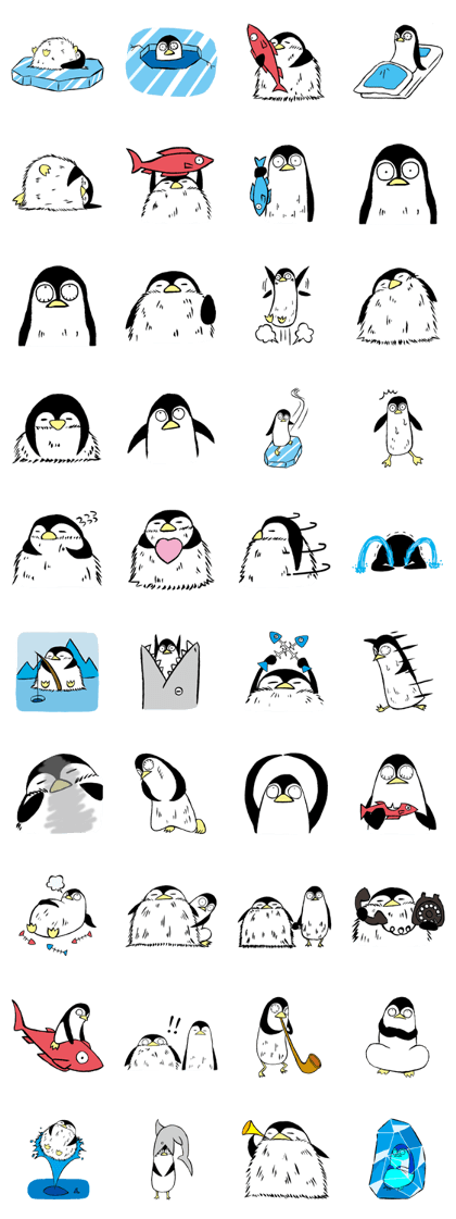 Japanese Penguin Sticker