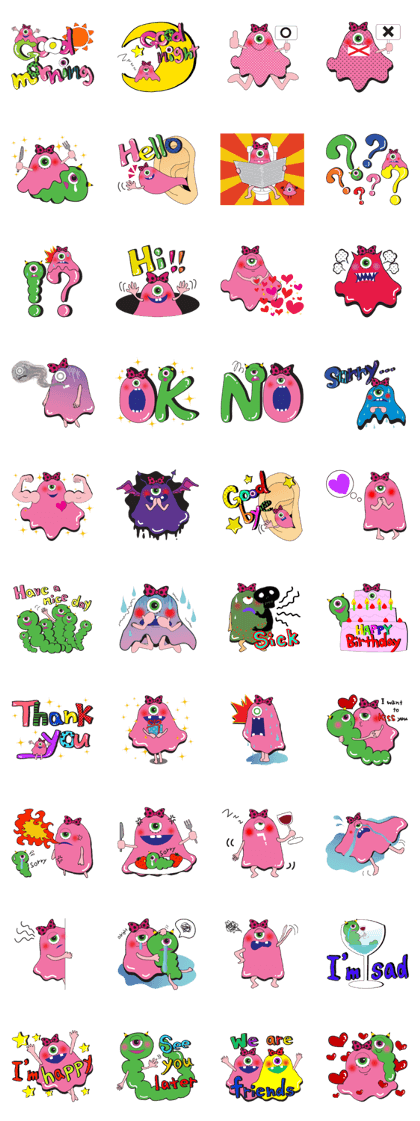 PINK MONSTER and GREEN MONSTER