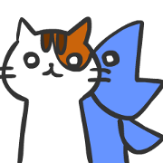 Cat-eat-fish world Sticker
