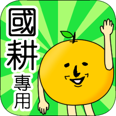 【國耕】專用 名字貼圖 橘子