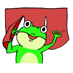 Sticker of frog "Charo"