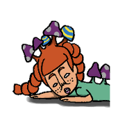 Ugly girl of sticker!