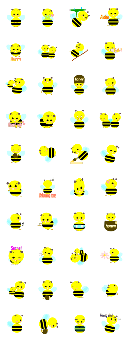 Bees leisurely