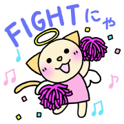 Angel cat sticker