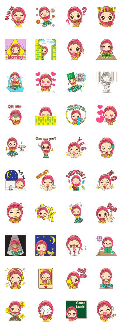 Dinda, funny girl with pretty hijab