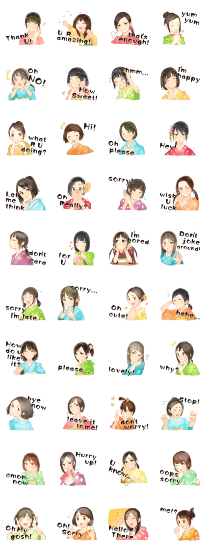 Japanese Kimono Girls ~English Ver.~