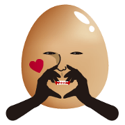 Boiled egg sticker