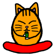 The cat which is an oval