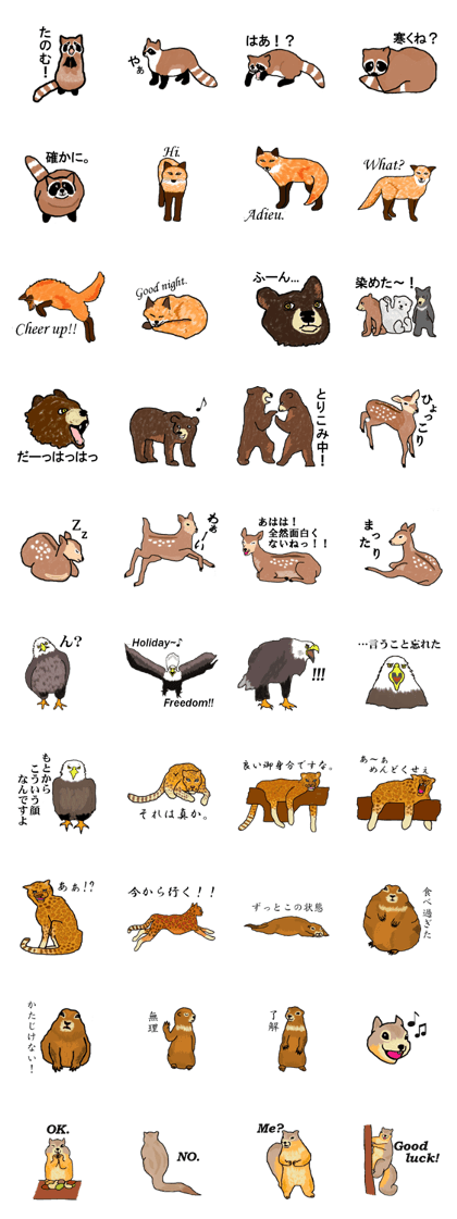 American  and Canadian animals