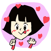 A girl and bear the Bob-style