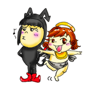 An angel and an devil