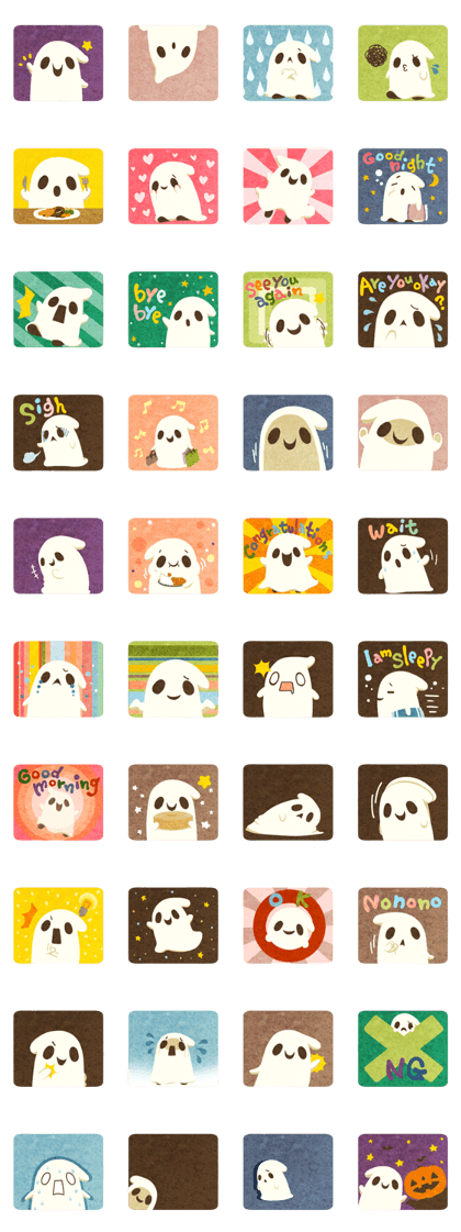lovely ghost sticker(English ver)