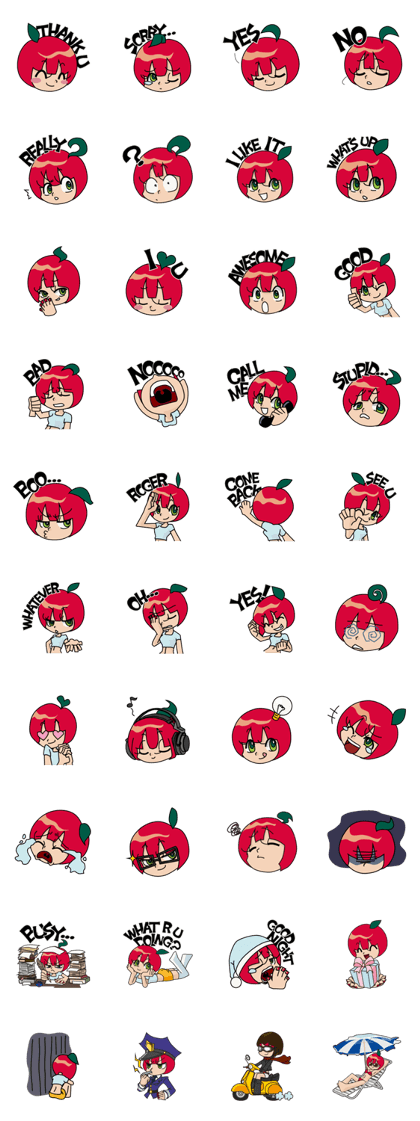 Ms.Apple Sticker