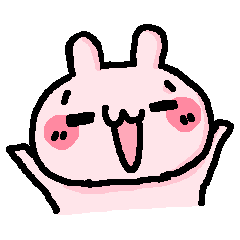 pink rabbit cute