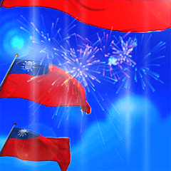 Shiny flag-celebration