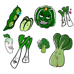 Funny lovely vegetables