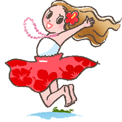 Hulagirl In Hawaii Line Stickers Line Store
