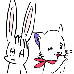 Mata mati kelinci dan kucing imut 2