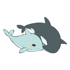 Orca and Dolphin
