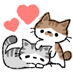 愛を伝える猫コハマ&コエリスタンプ
