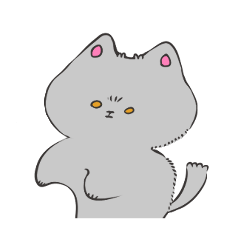Gray cat Amu-chan