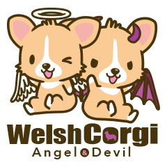 angel corgi & devil corgi