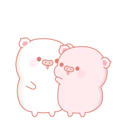 pink sweet pig cute couple life