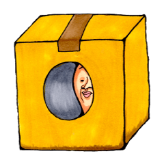 Cardboard box man