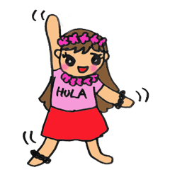 Hawaiian lovely hula girl