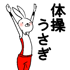 The rabbit which does gymnastics