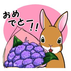 Rabbit Chataro Sticker feeling