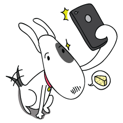 Moji Dog - Happy BullTerrier Dog Sticker